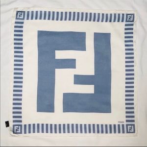 Authentic Fendi Grey/White Scarf